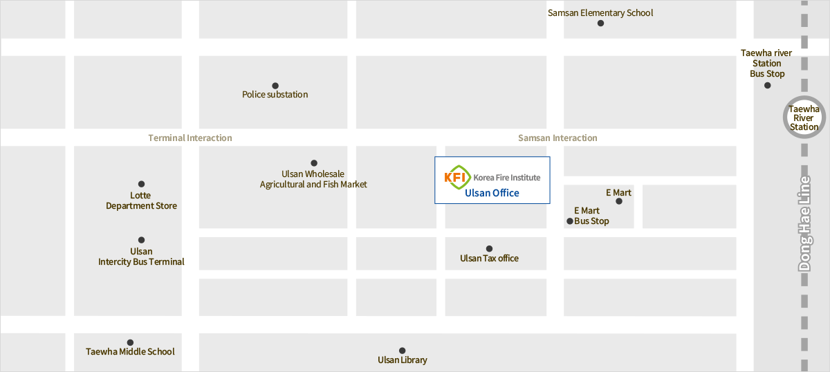 Division of the South : Ulsan Office map
