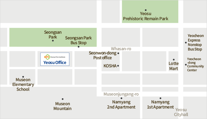 Division of the South : Yeosu Office map