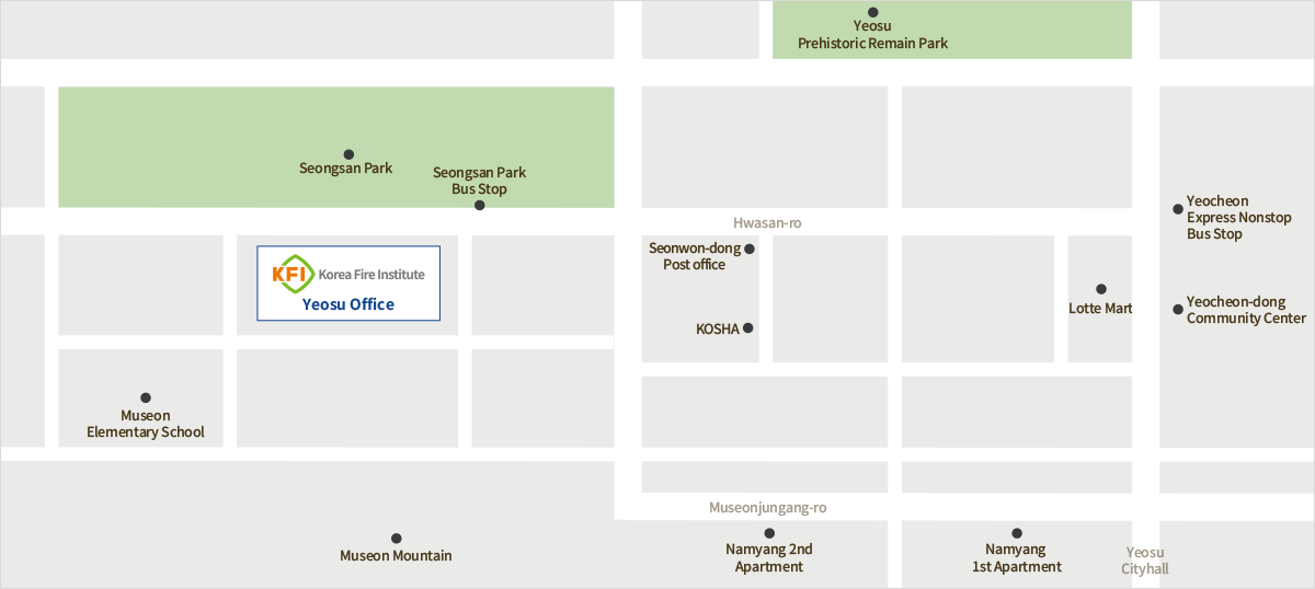 Division of the South : Yeosu Office map
