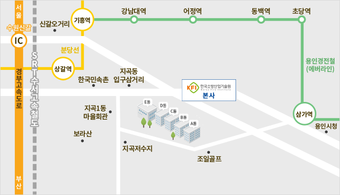 한국소방산업기술원 본사 약도